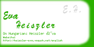 eva heiszler business card